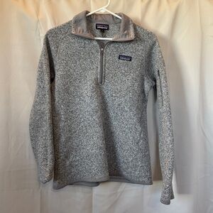 Patagonia Gray Zip-Up Sweater
